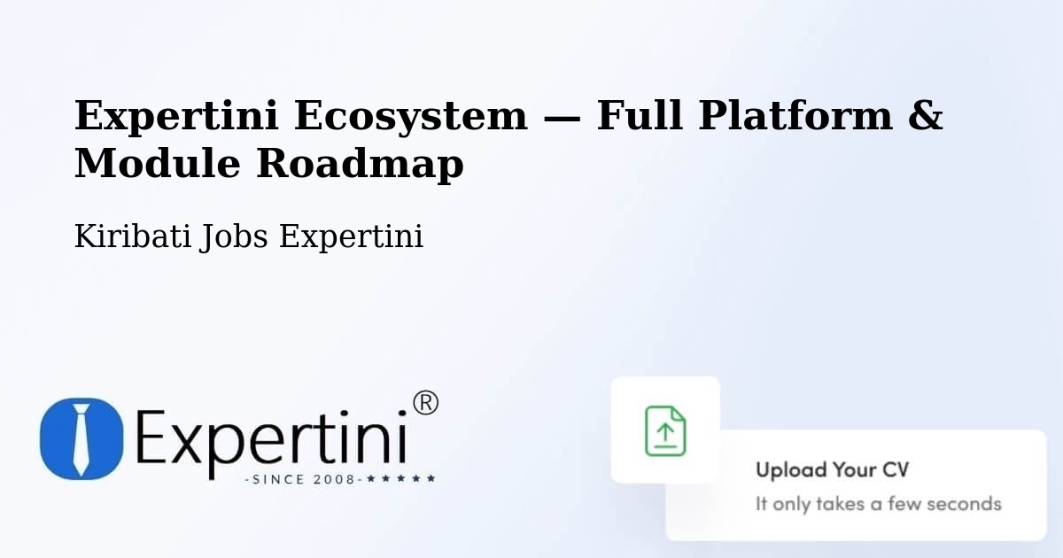 Expertini Ecosystem — Full Platform & Module Roadmap – Kanton